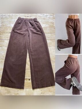 Urban Outfitters Wide Leg Corduroy Pants in Brown